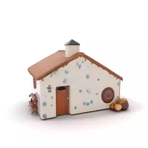 Rustic Stone Cottage model pack Low-poly 3D model