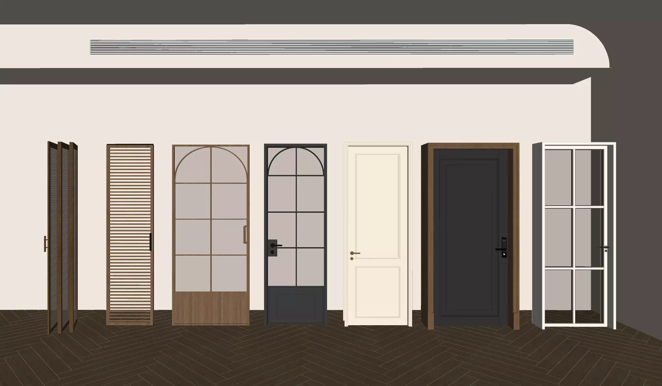 bedroom door 3D model_4