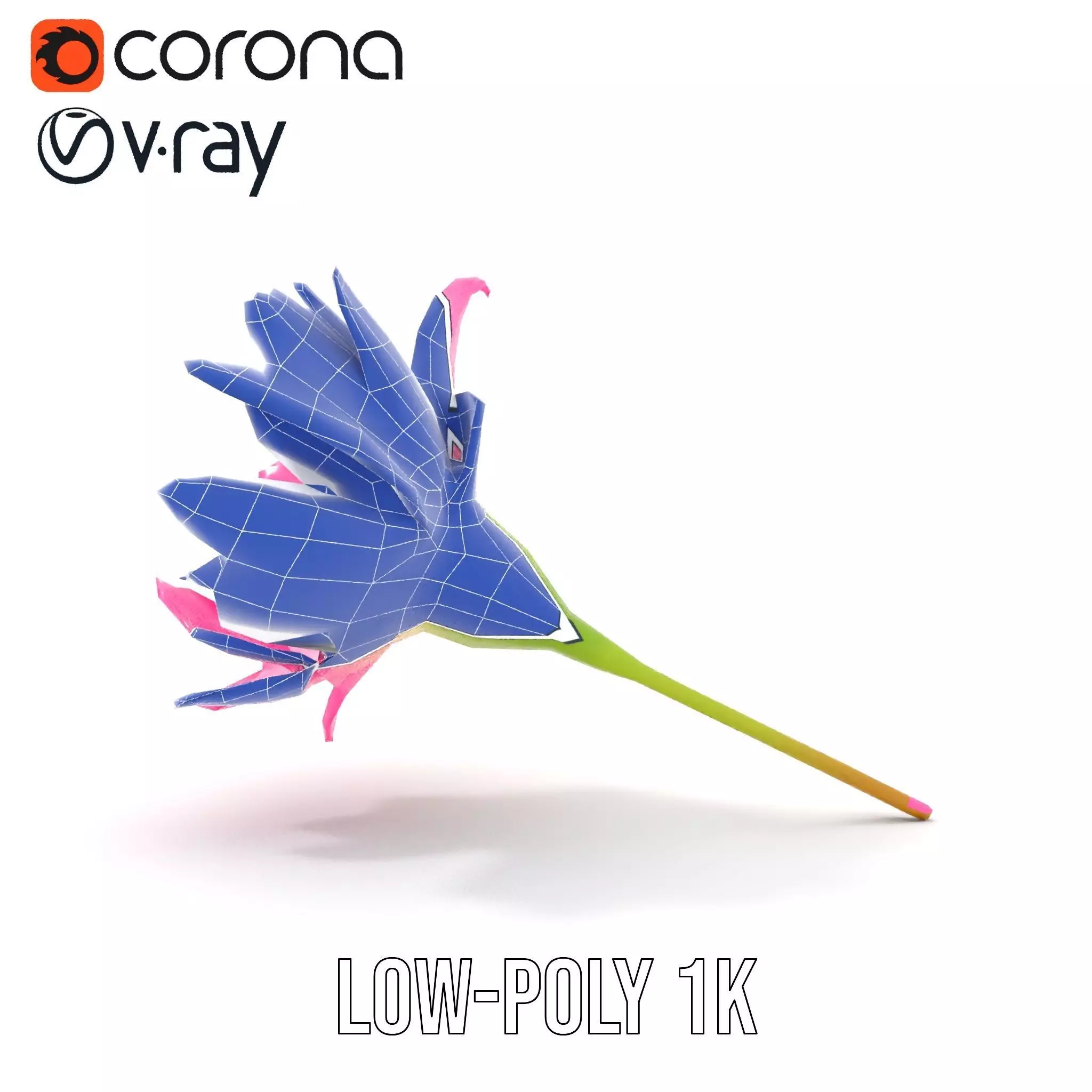 Pink Petal Blossom model pack Low-poly 3D model_28