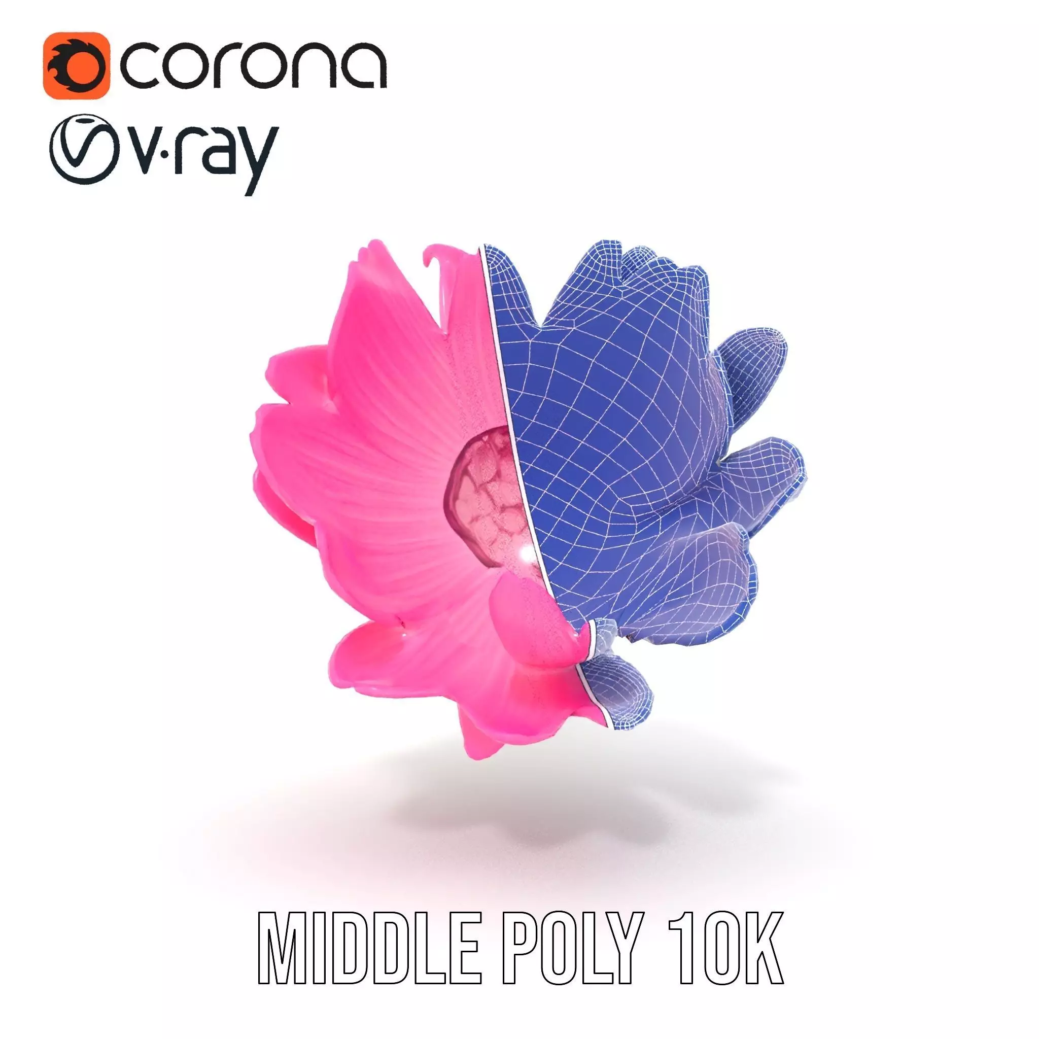 Pink Petal Blossom model pack Low-poly 3D model_27