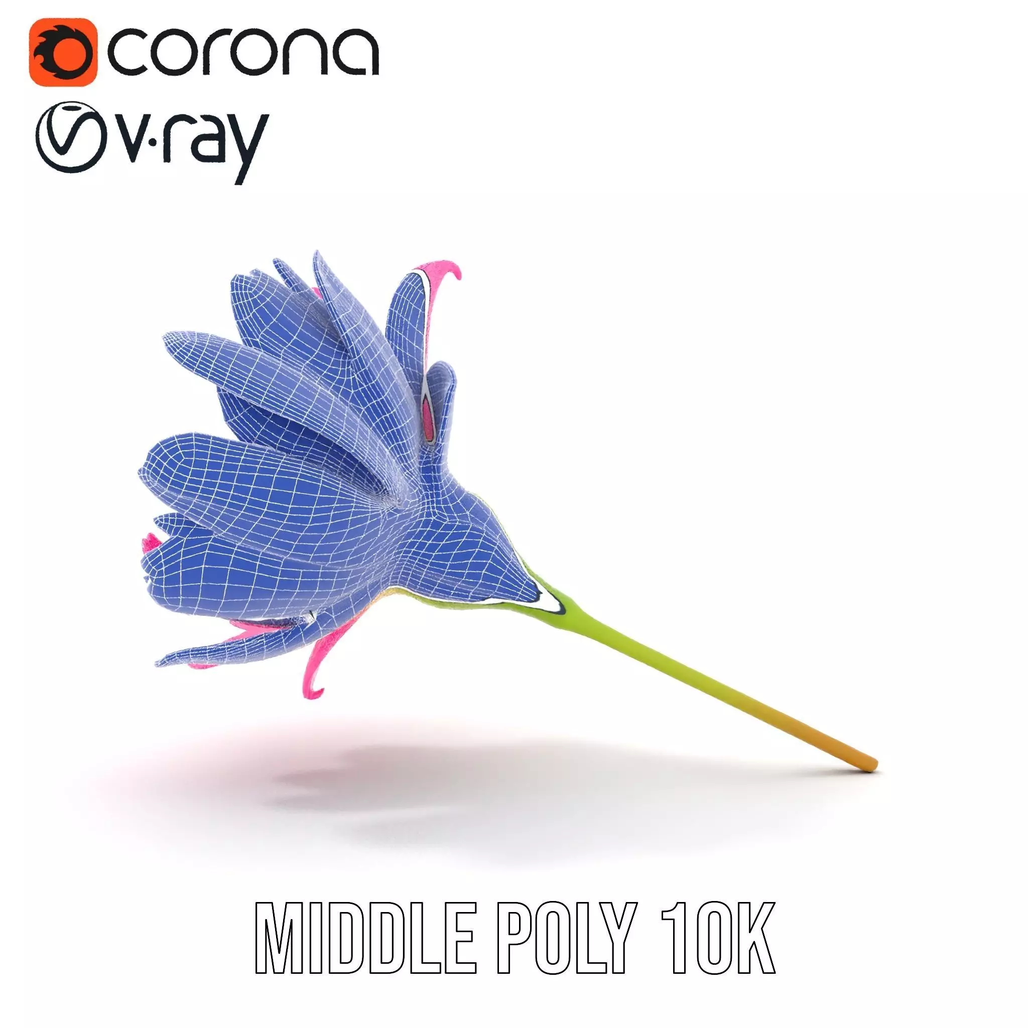 Pink Petal Blossom model pack Low-poly 3D model_30