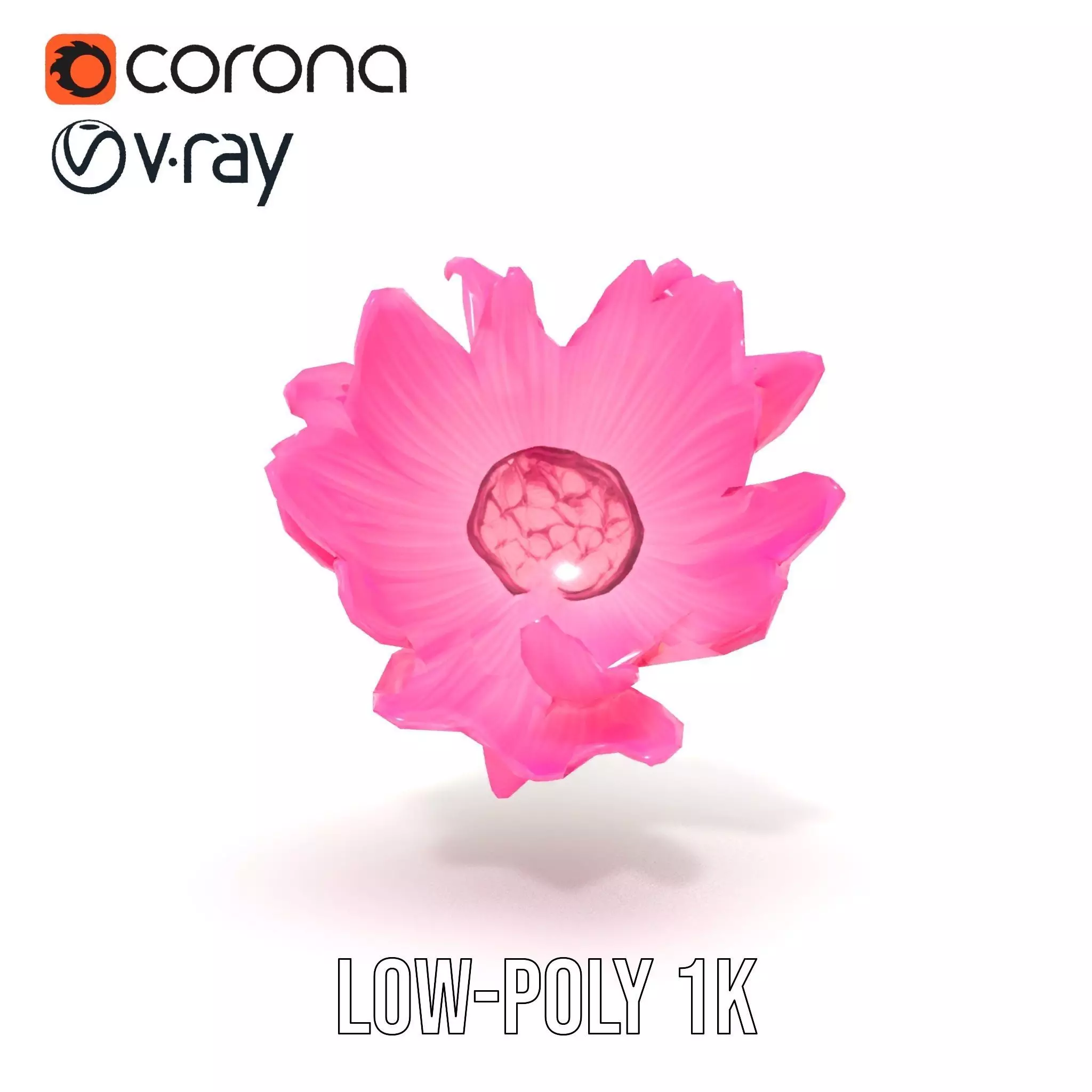 Pink Petal Blossom model pack Low-poly 3D model_20