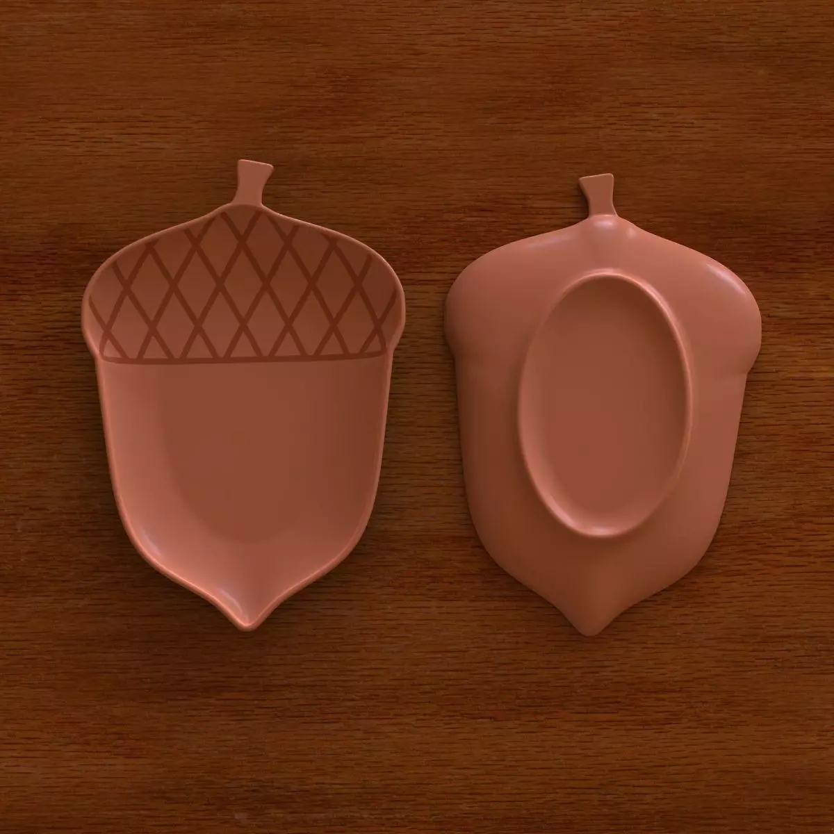 Acorn Shaped Dish 3D print model_7