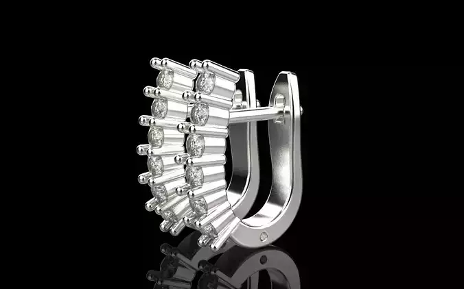 Earring with gems model 1412