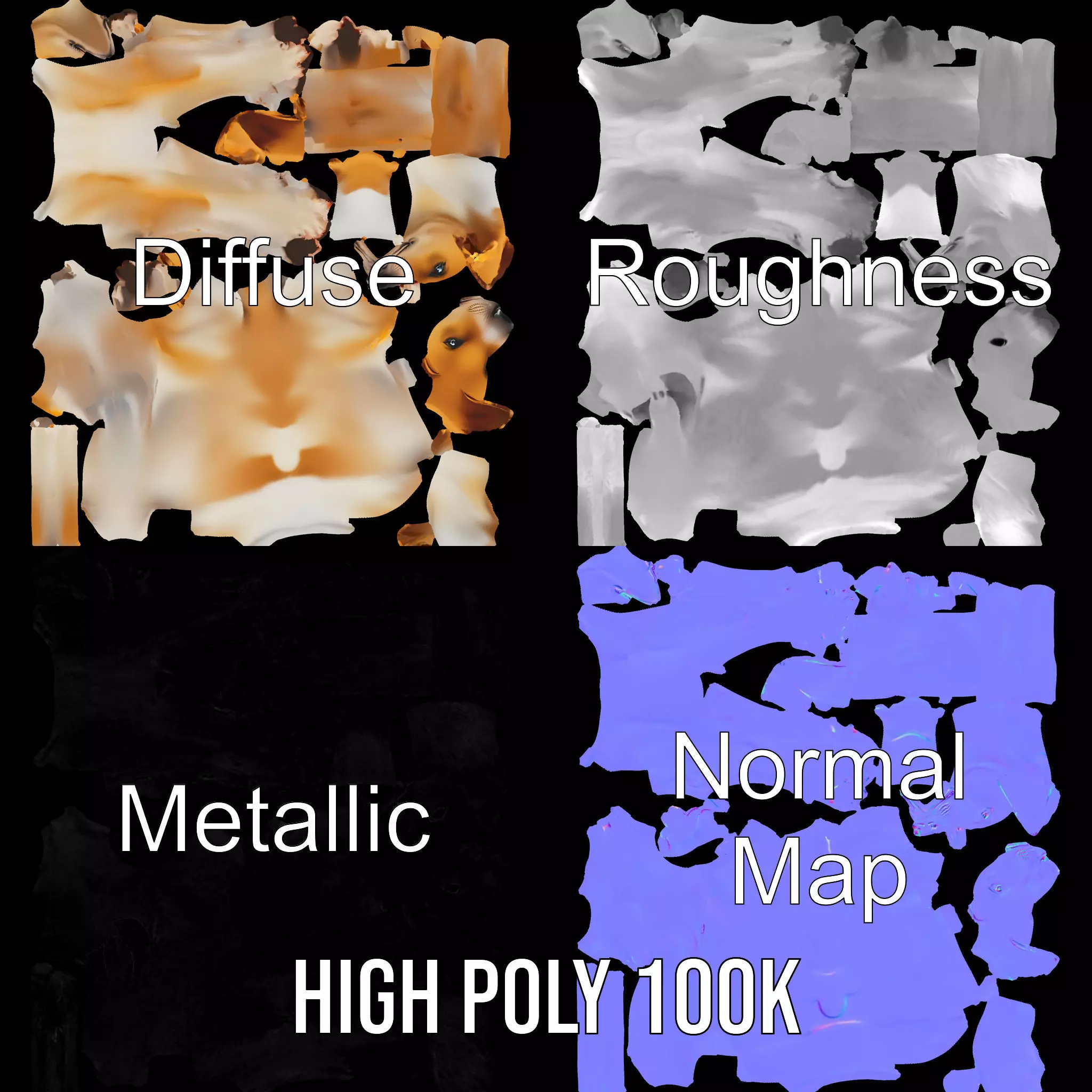 Jack Russell Terrier model pack Low-poly 3D model_4