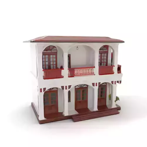 Classic Colonial House model pack Low-poly 3D model