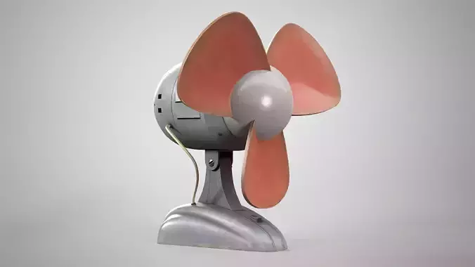 Retro Desk Fan - Vintage Office Table Fan Game Ready AAA