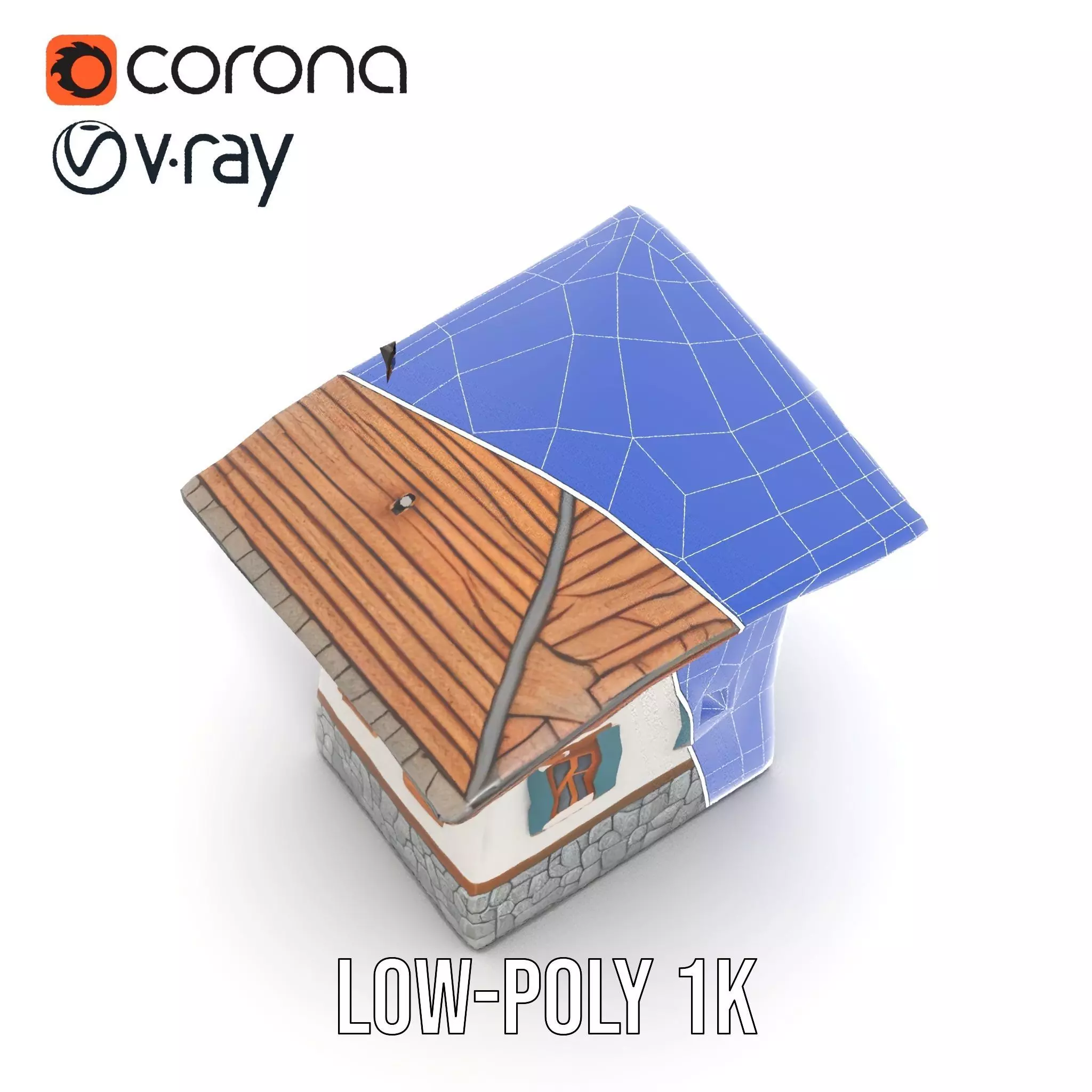 Rustic Chalet Exterior model pack Low-poly 3D model_15