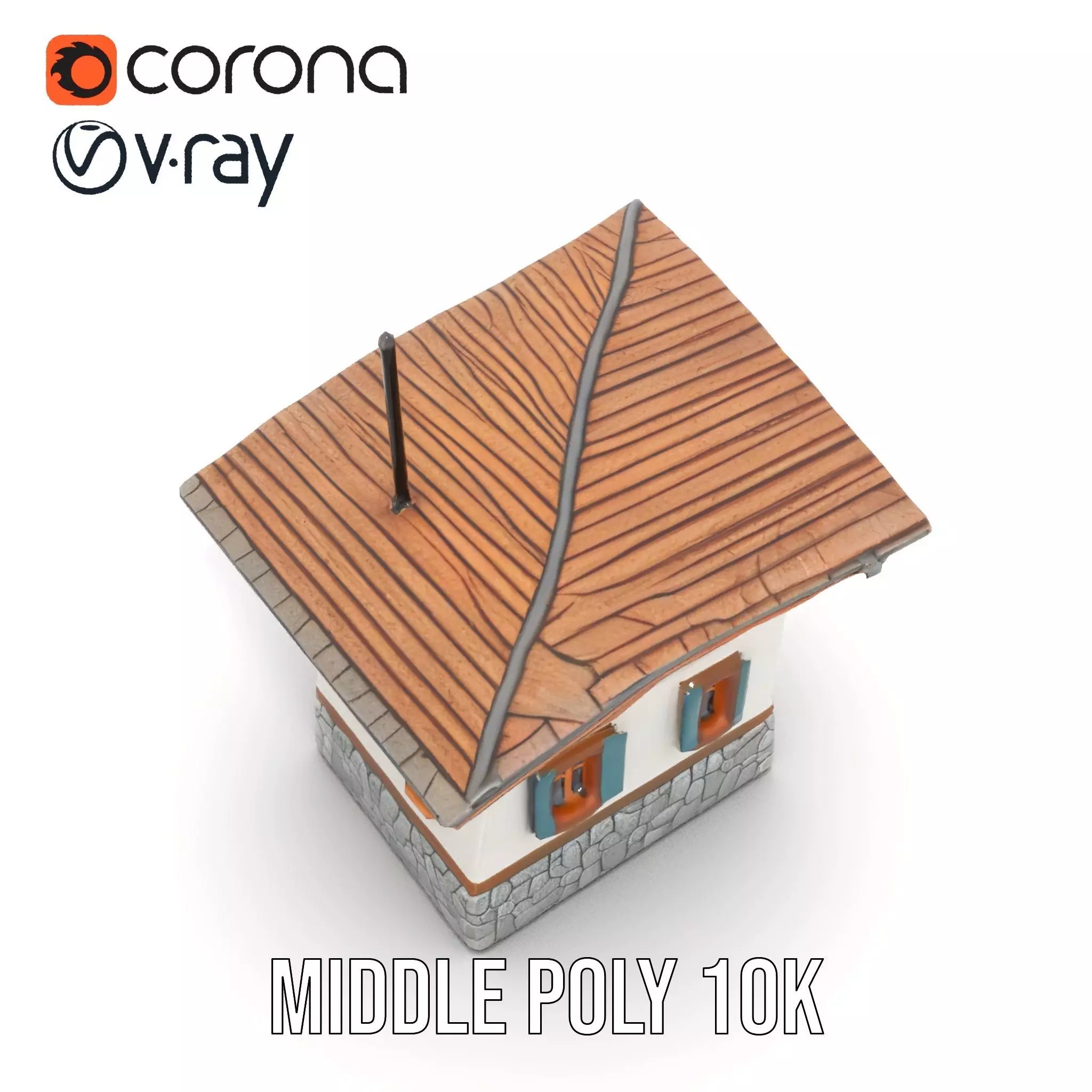 Rustic Chalet Exterior model pack Low-poly 3D model_12