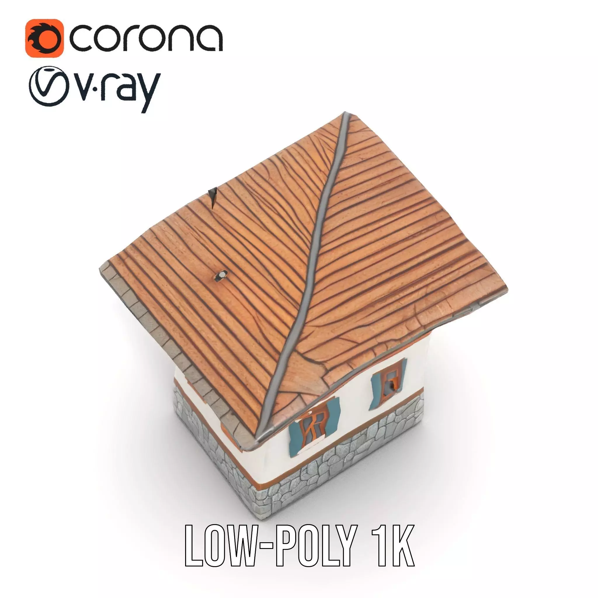 Rustic Chalet Exterior model pack Low-poly 3D model_23