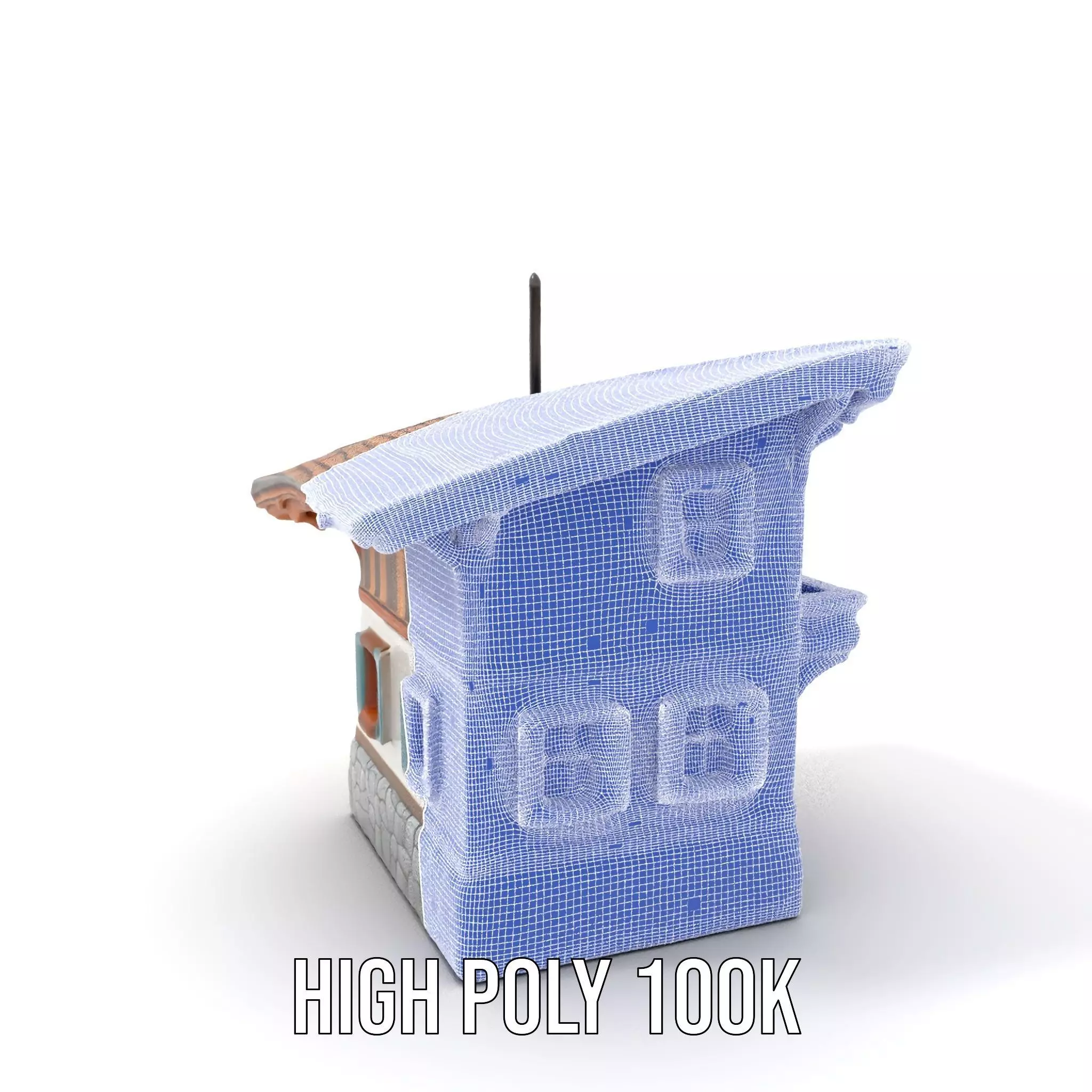 Rustic Chalet Exterior model pack Low-poly 3D model_5