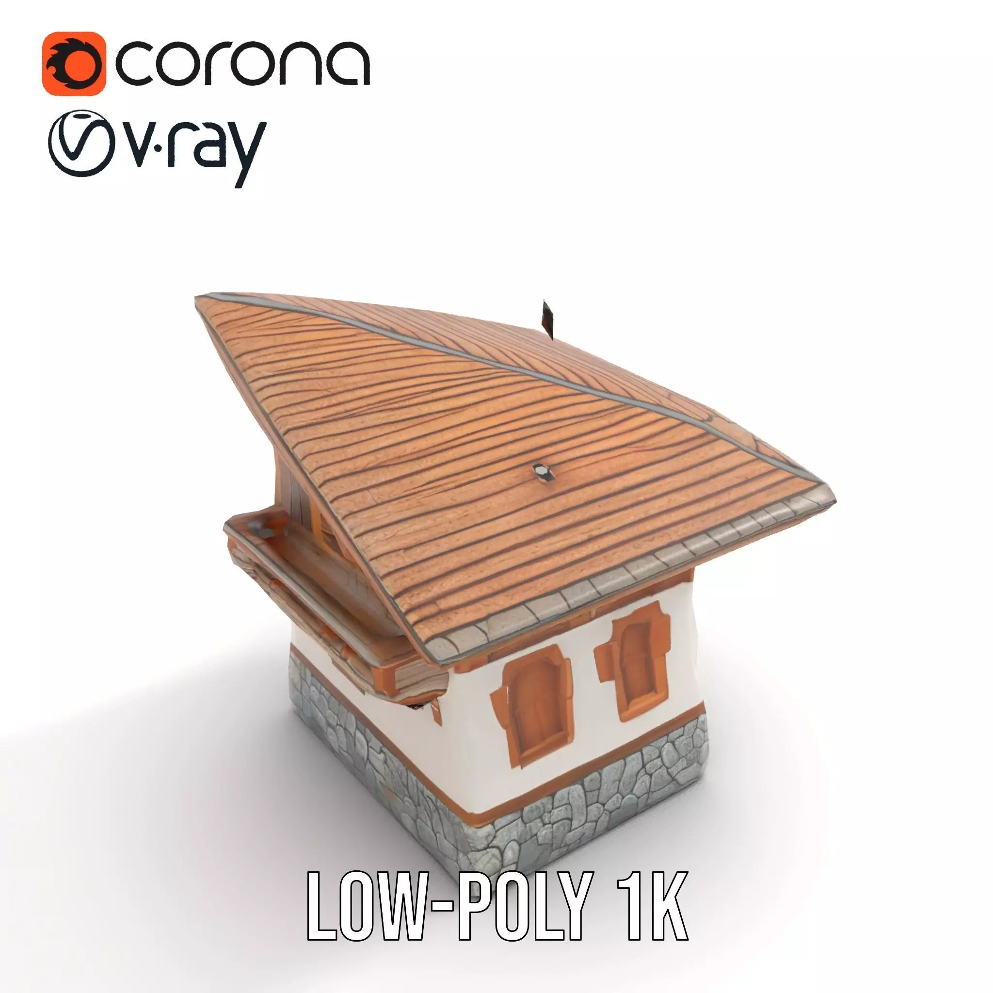 Rustic Chalet Exterior model pack Low-poly 3D model_10