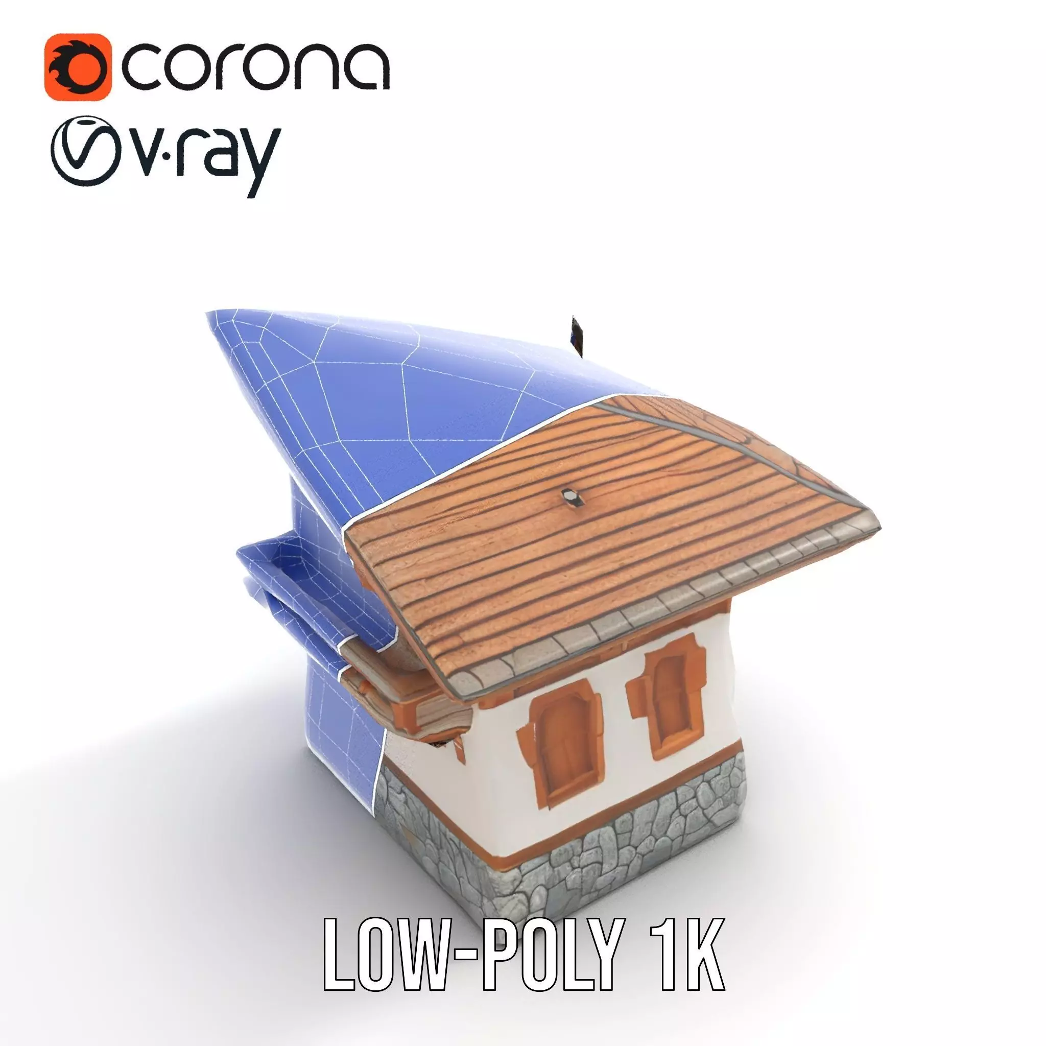 Rustic Chalet Exterior model pack Low-poly 3D model_13