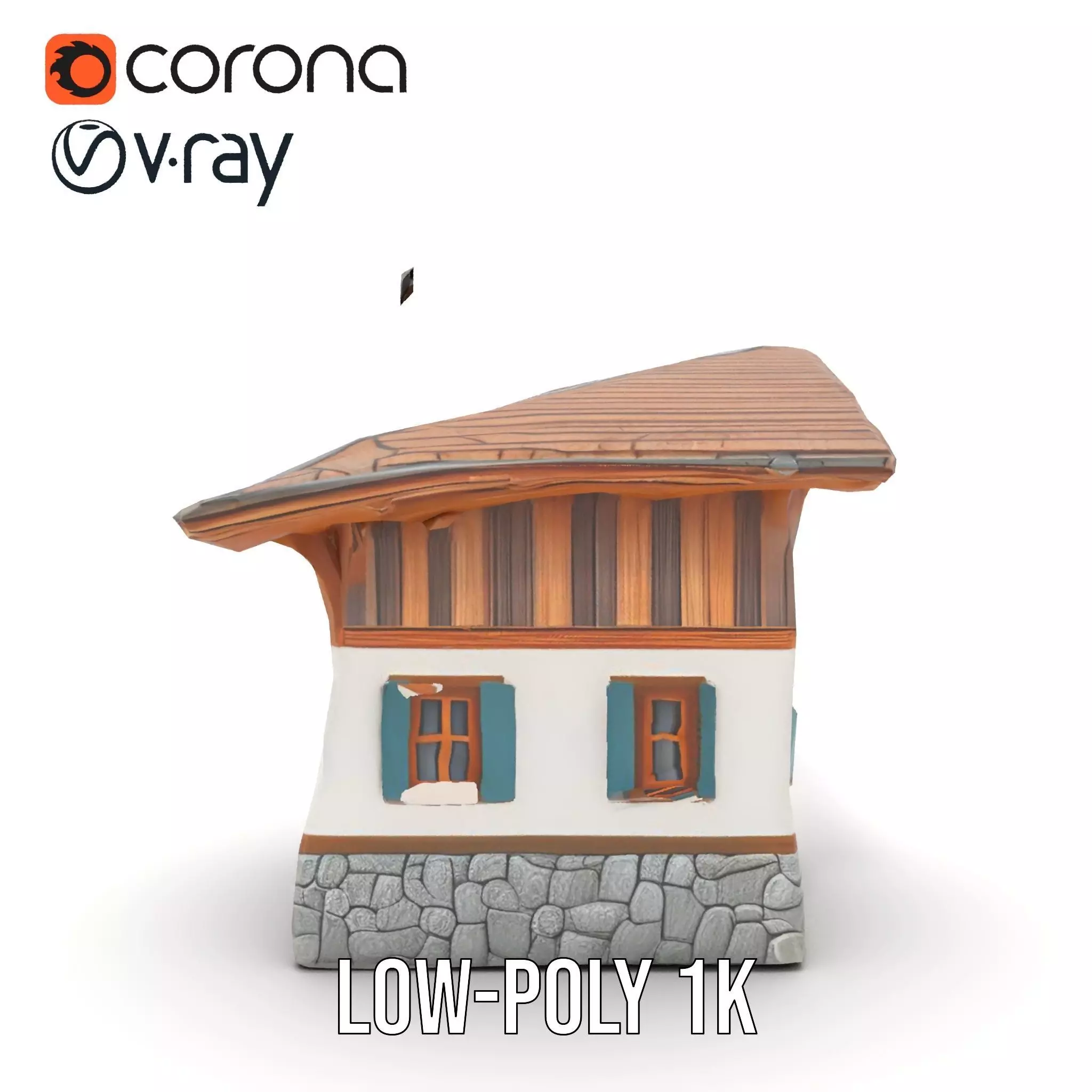 Rustic Chalet Exterior model pack Low-poly 3D model_18