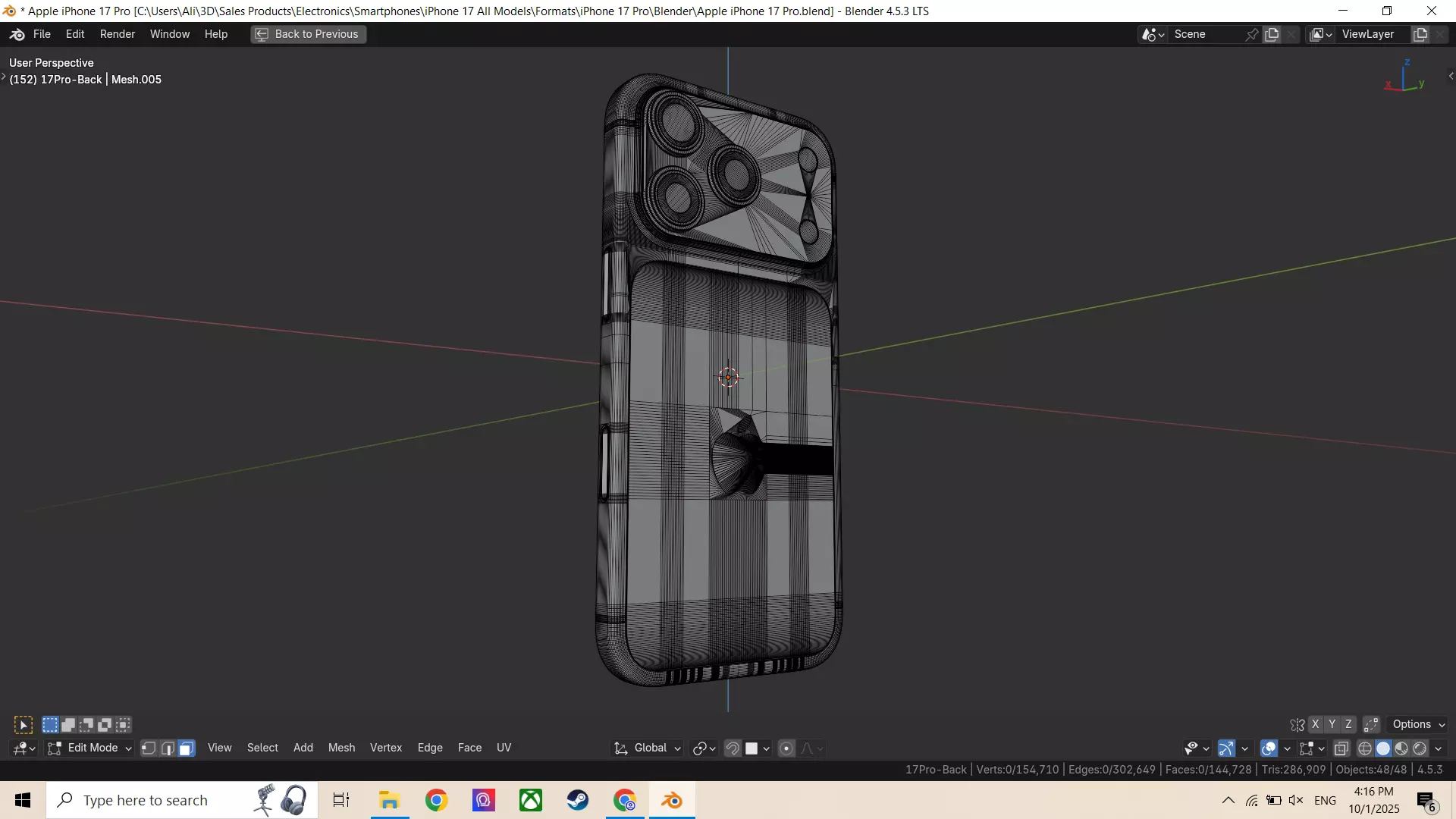 Apple iPhone 17 Pro Max in Official Colors and Design 3D model_7