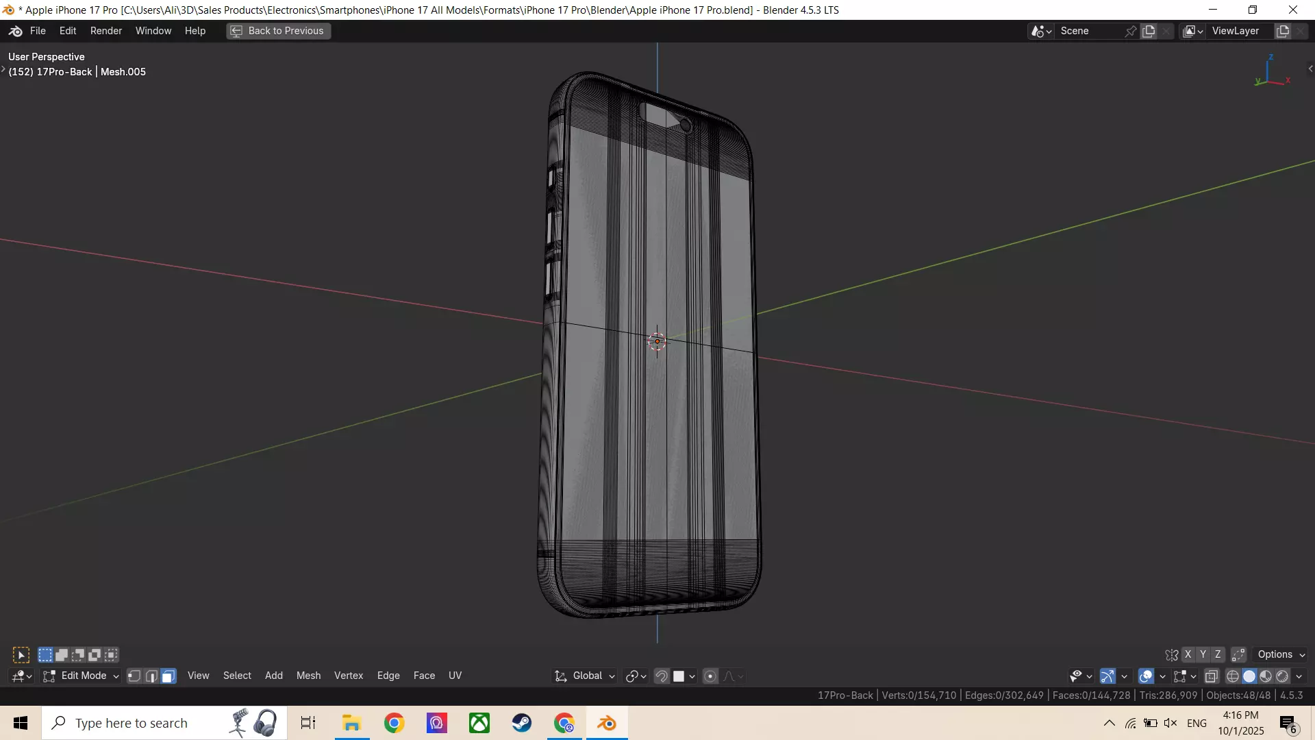 Apple iPhone 17 Pro Max in Official Colors and Design 3D model_6