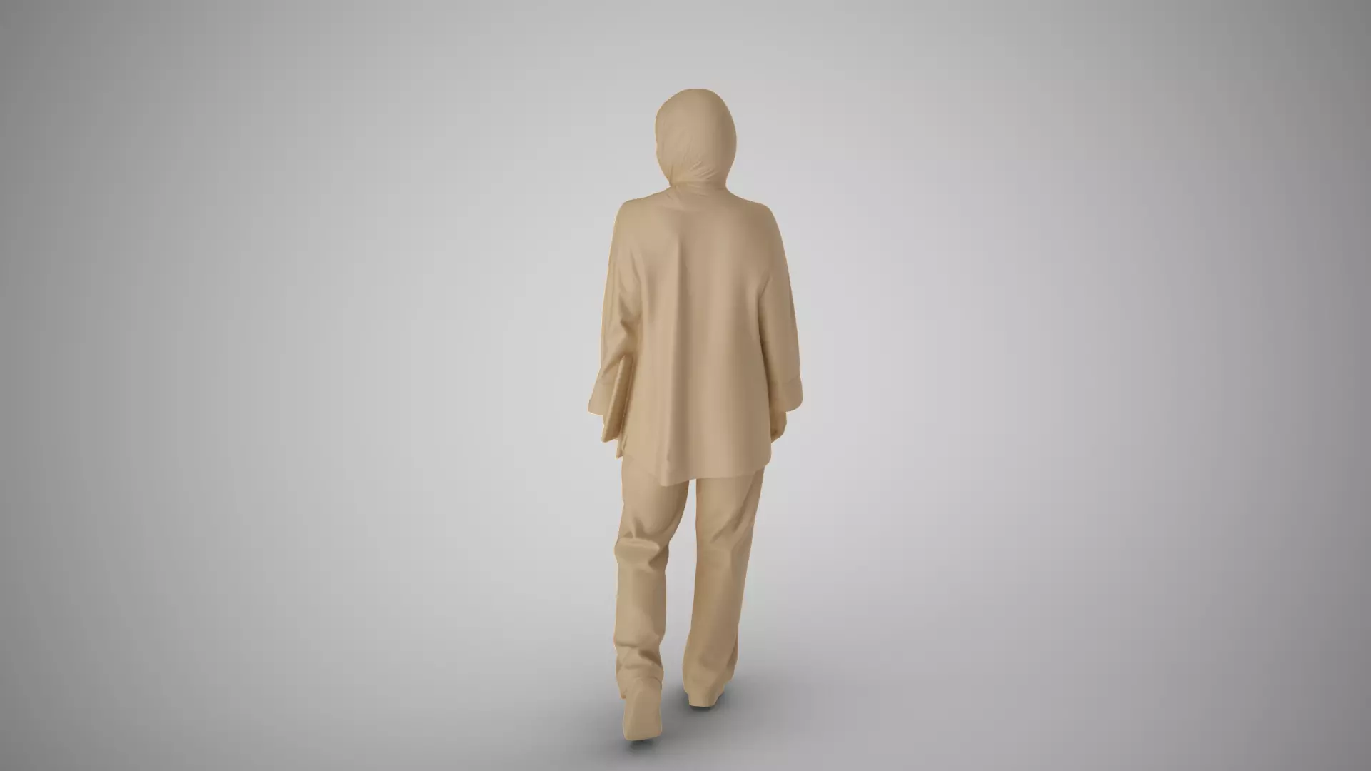 Female Muslim Student 3D print model_5