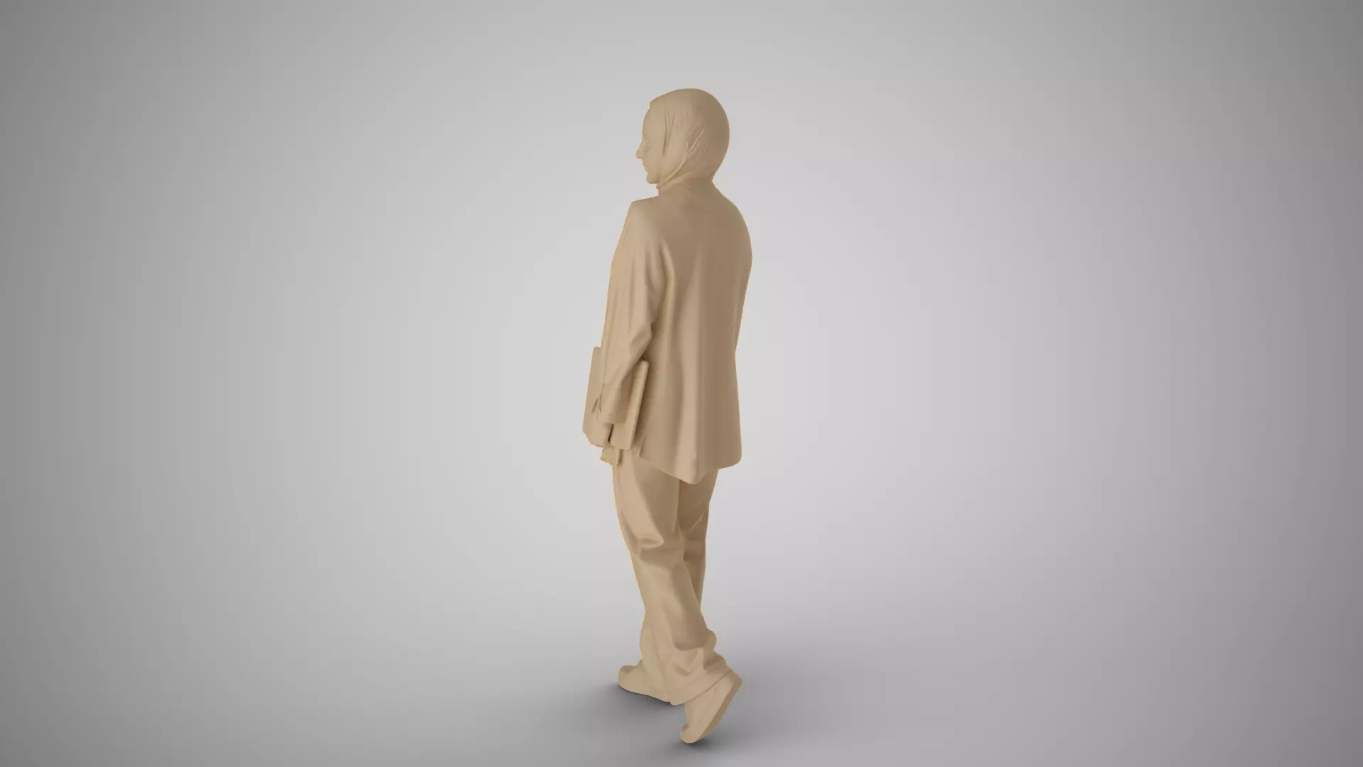 Female Muslim Student 3D print model_6