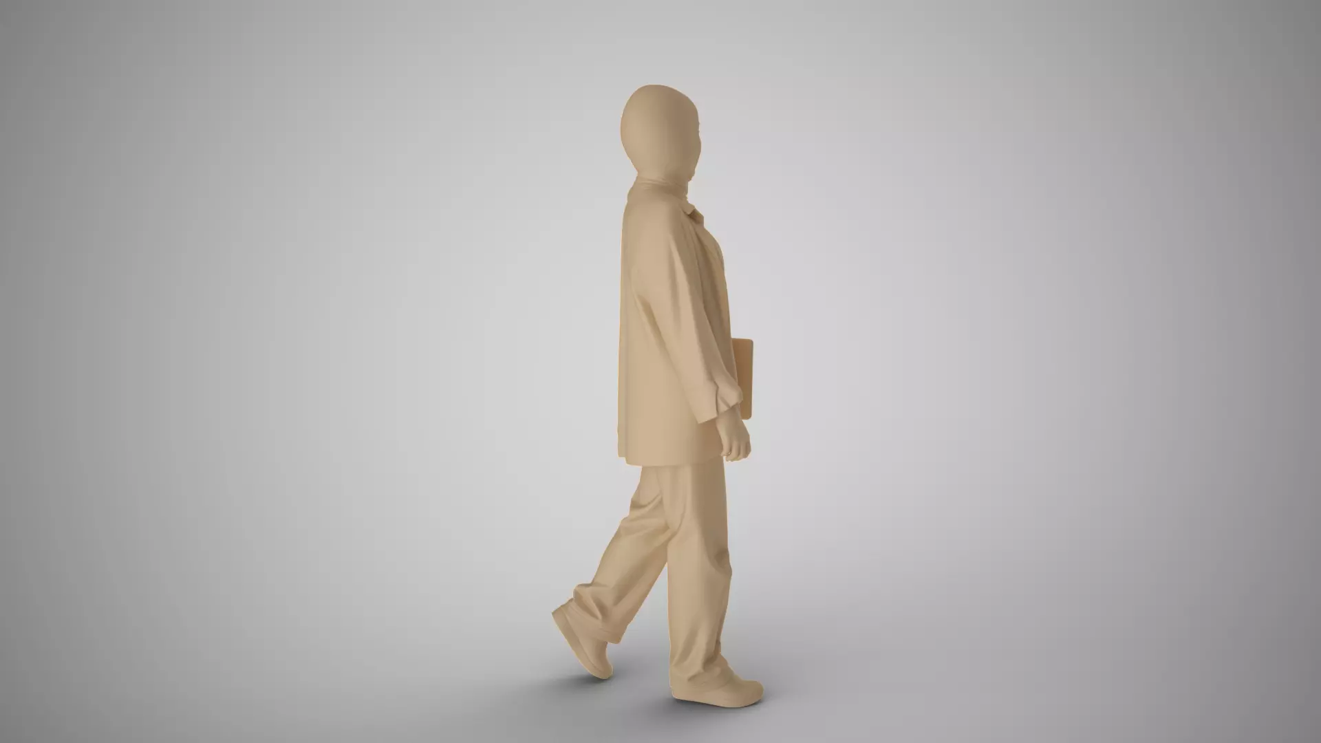 Female Muslim Student 3D print model_3