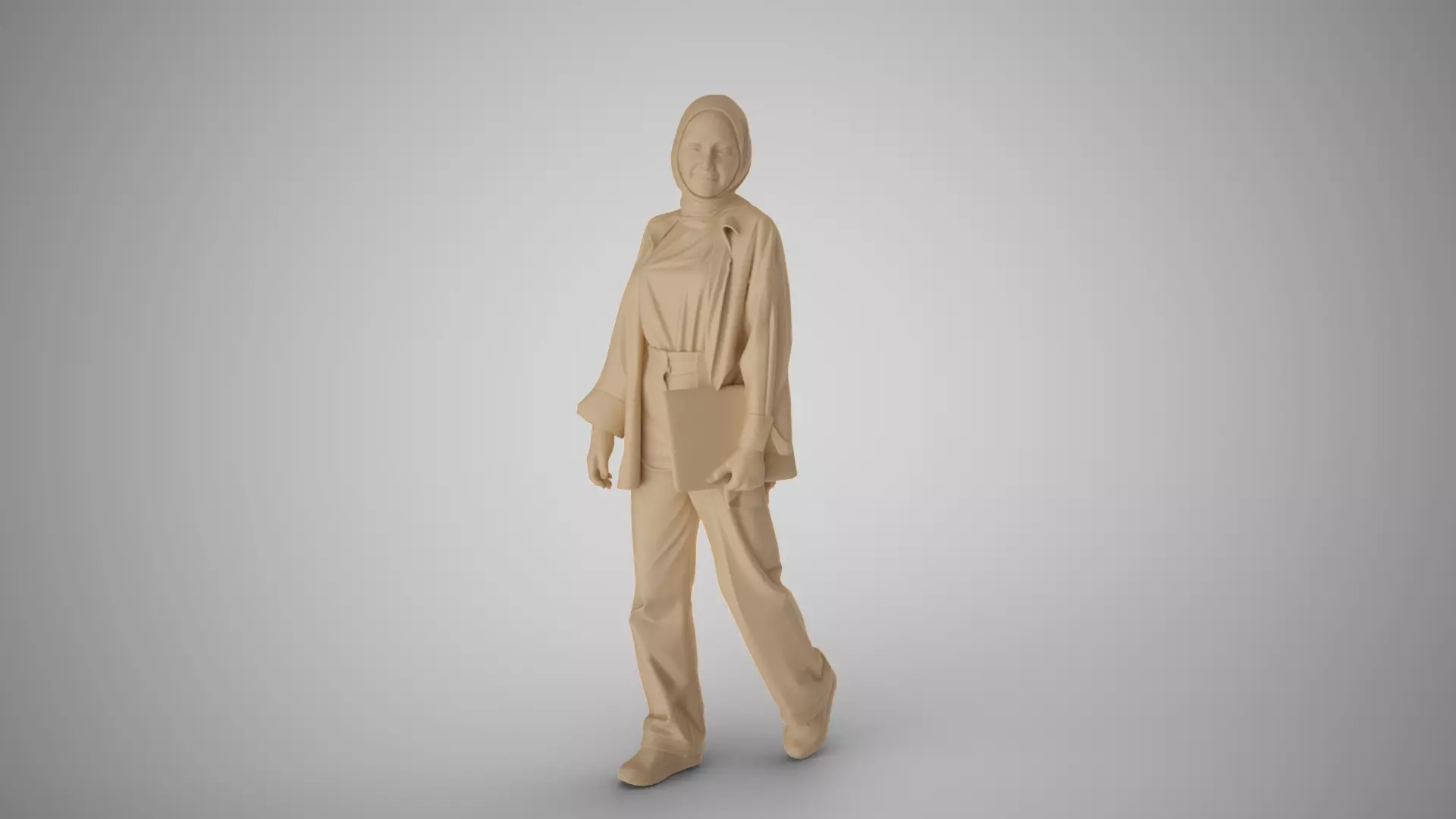 Female Muslim Student 3D print model_0