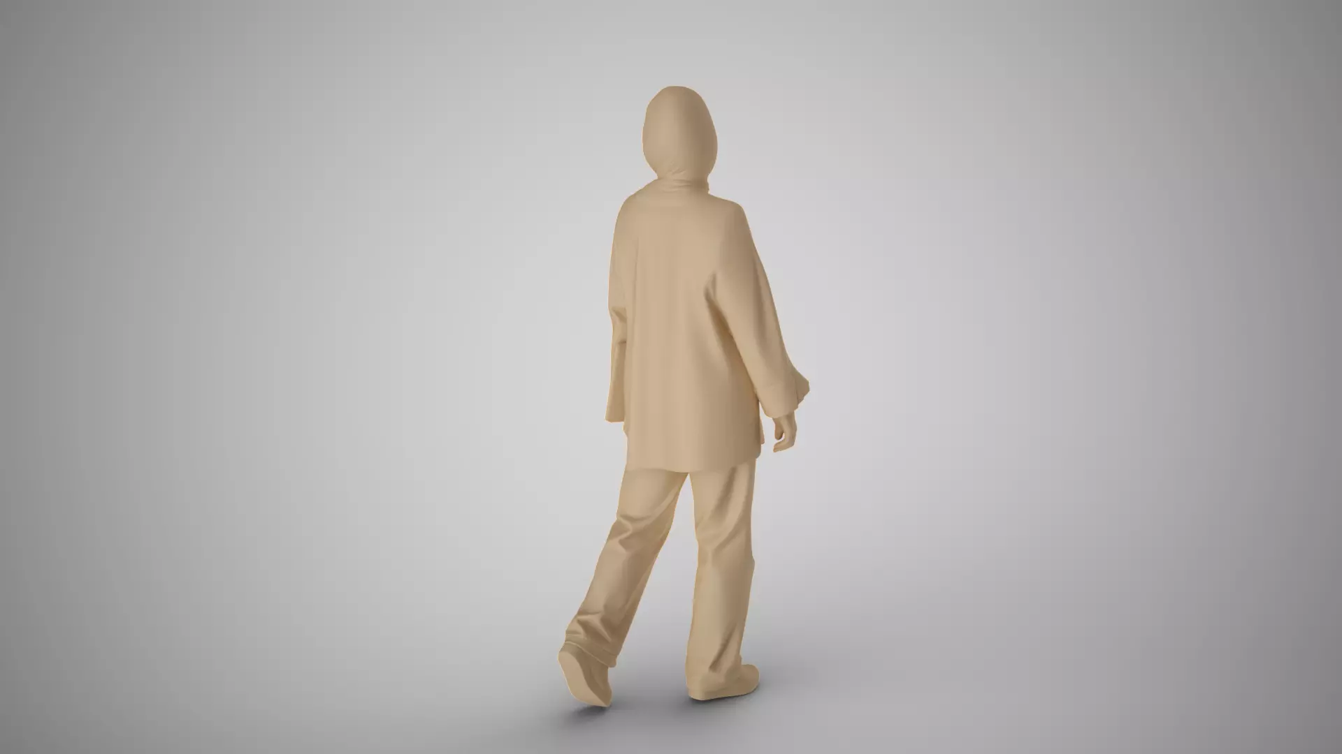 Female Muslim Student 3D print model_4