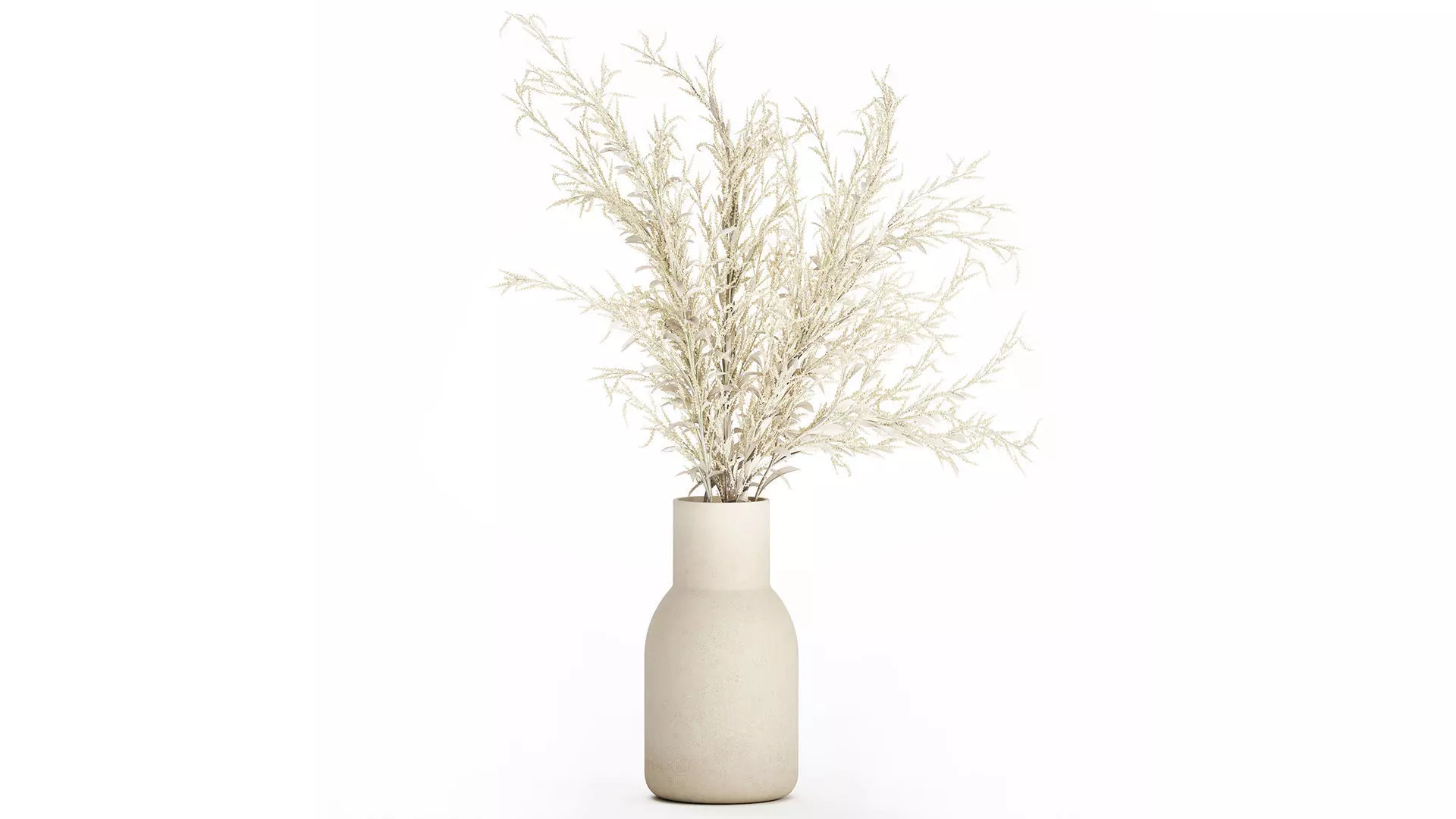 Bouquets hydrangea peony hogweed branches vase 638 3D model_4