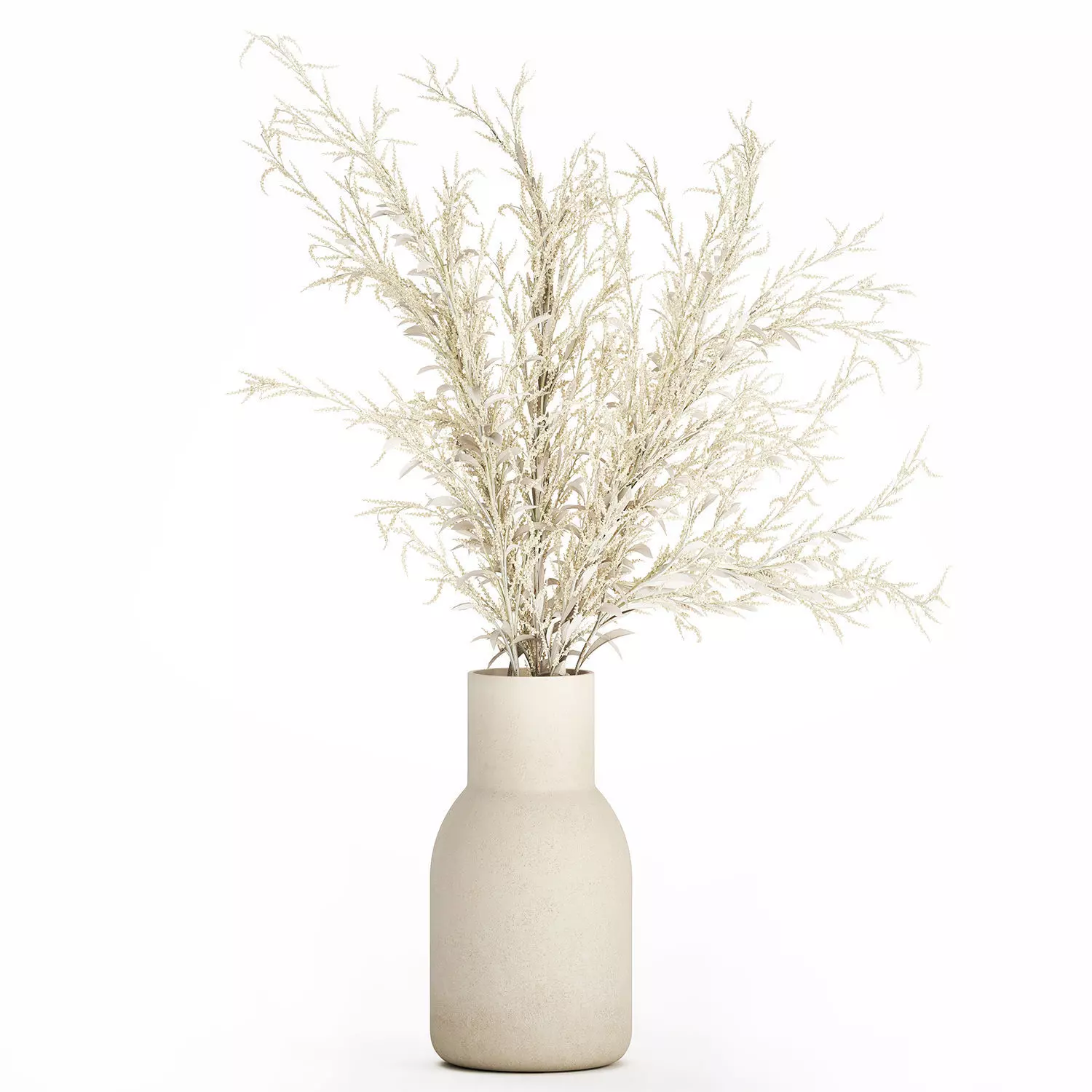 Bouquets hydrangea peony hogweed branches vase 638 3D model_10