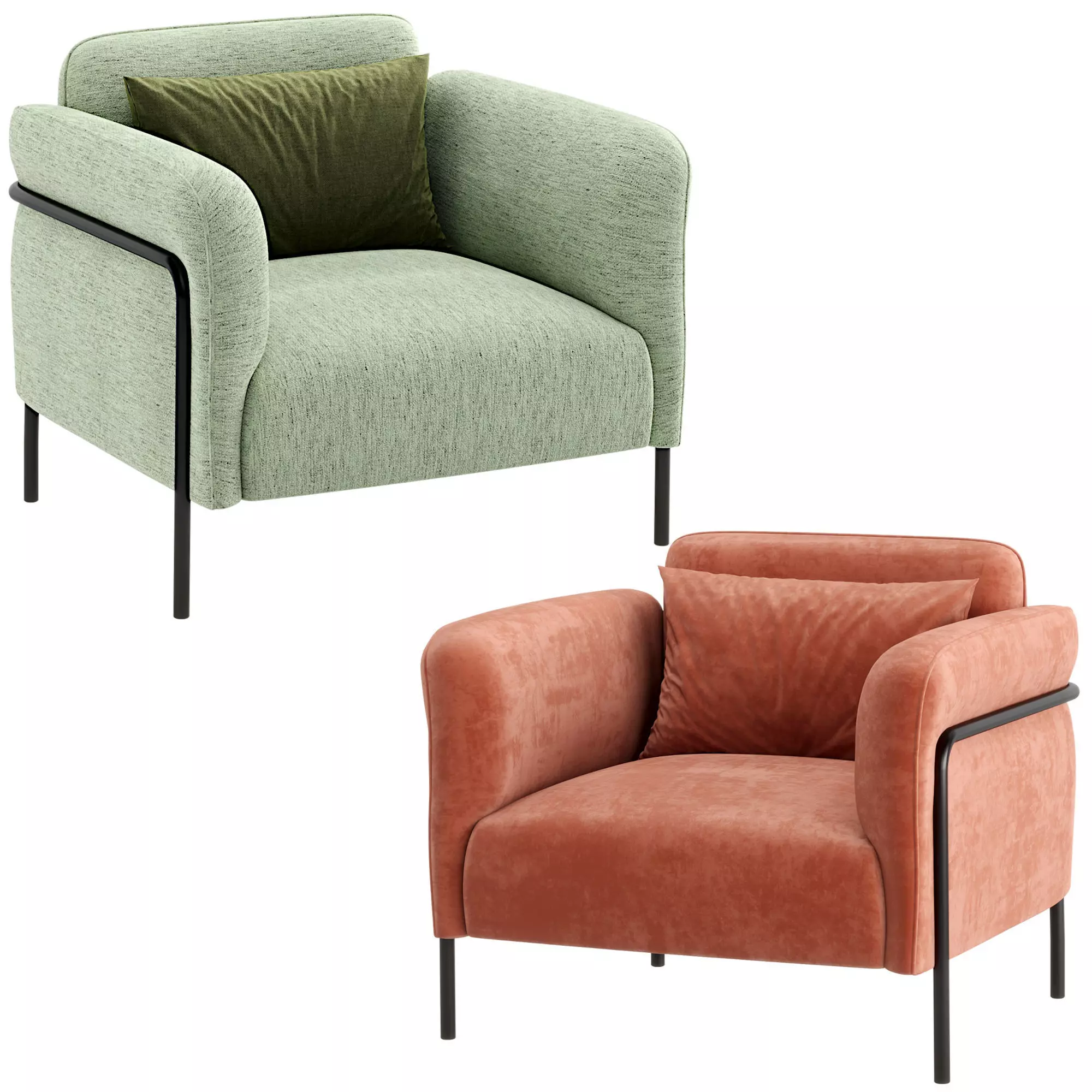 Lumea Lounge Low-poly 3D model_0