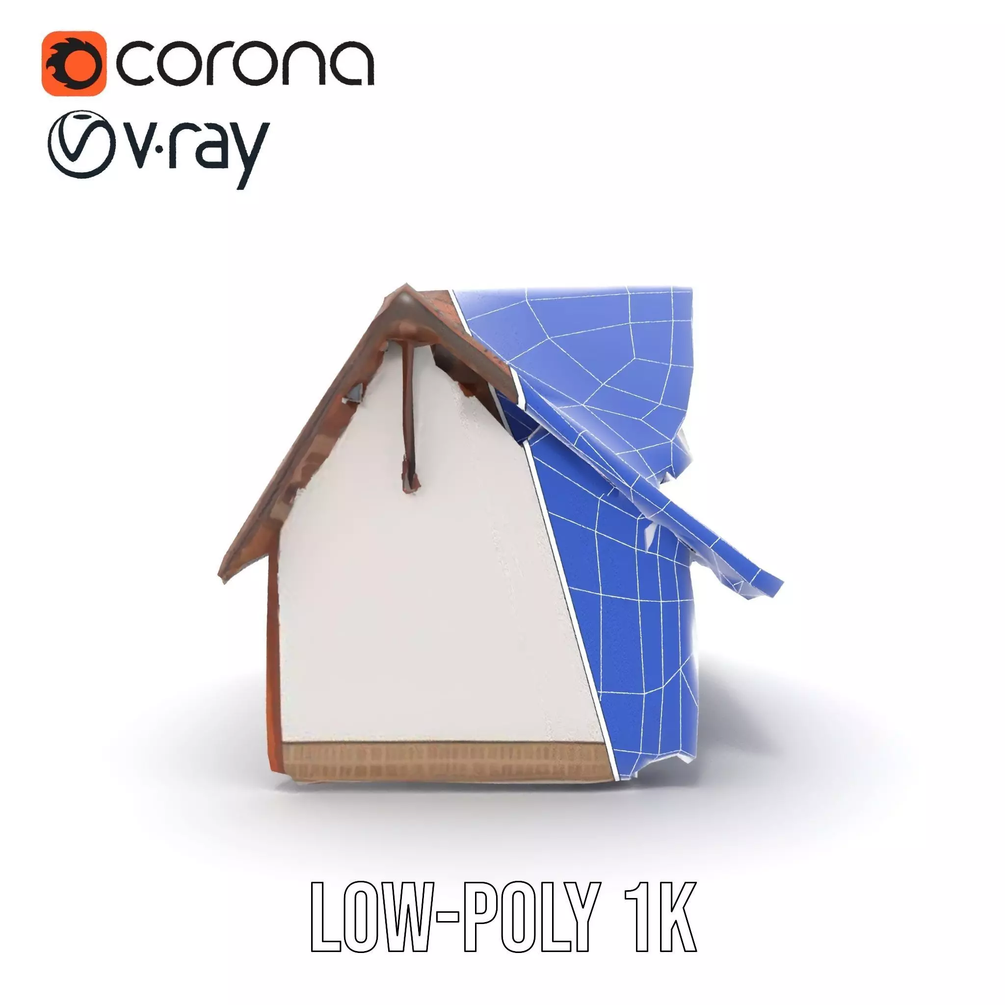 Rustic Wooden House model pack Low-poly 3D model_31