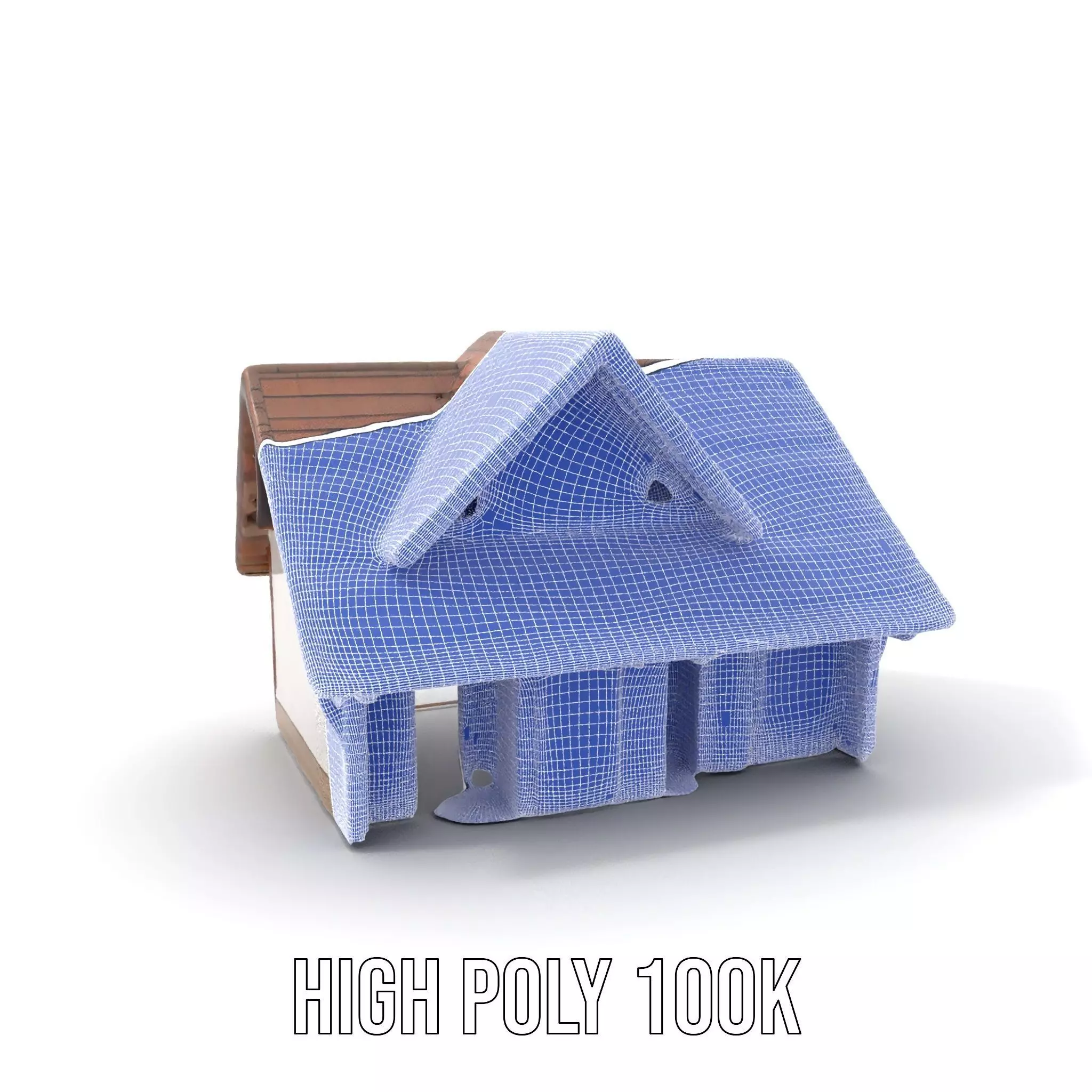 Rustic Wooden House model pack Low-poly 3D model_5