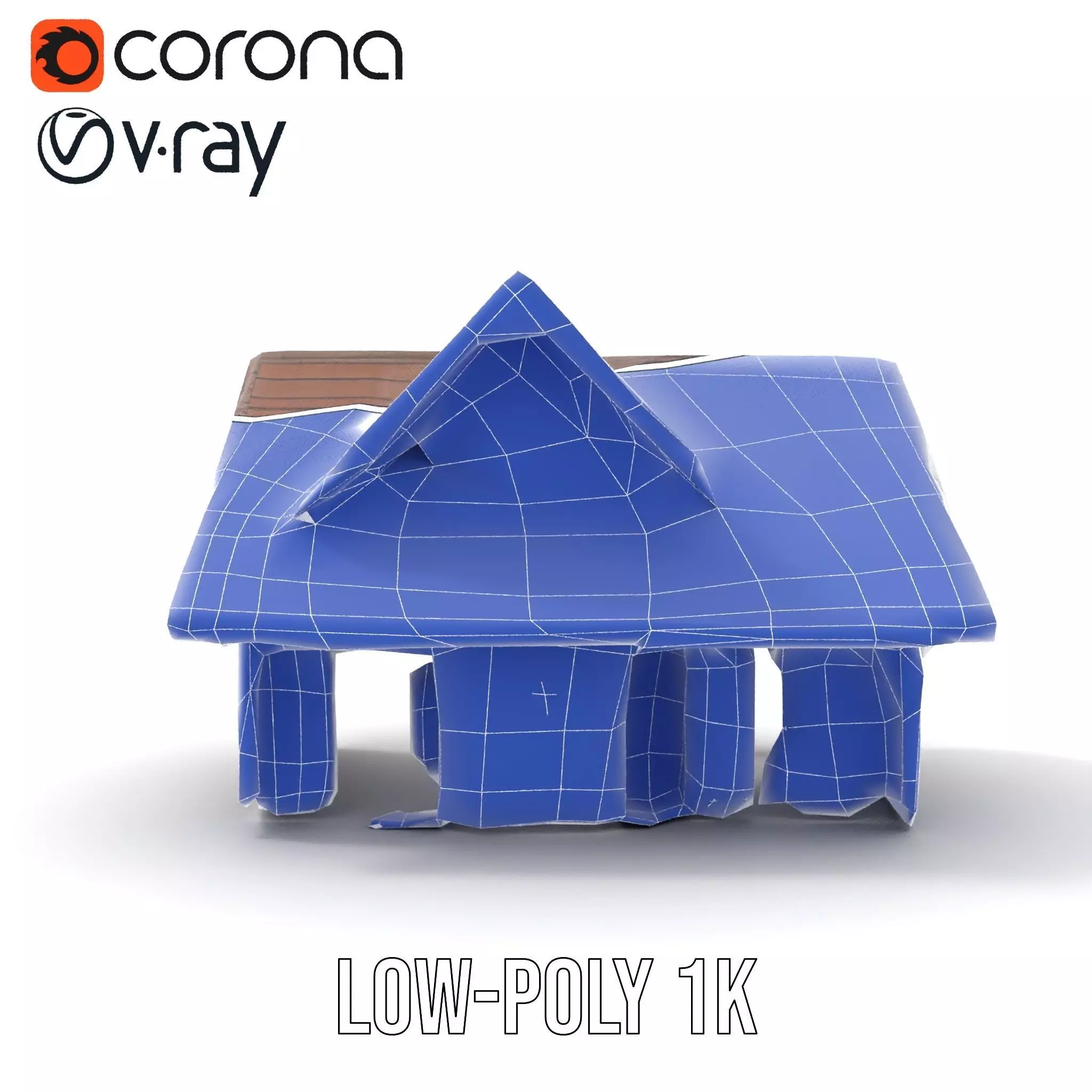 Rustic Wooden House model pack Low-poly 3D model_19