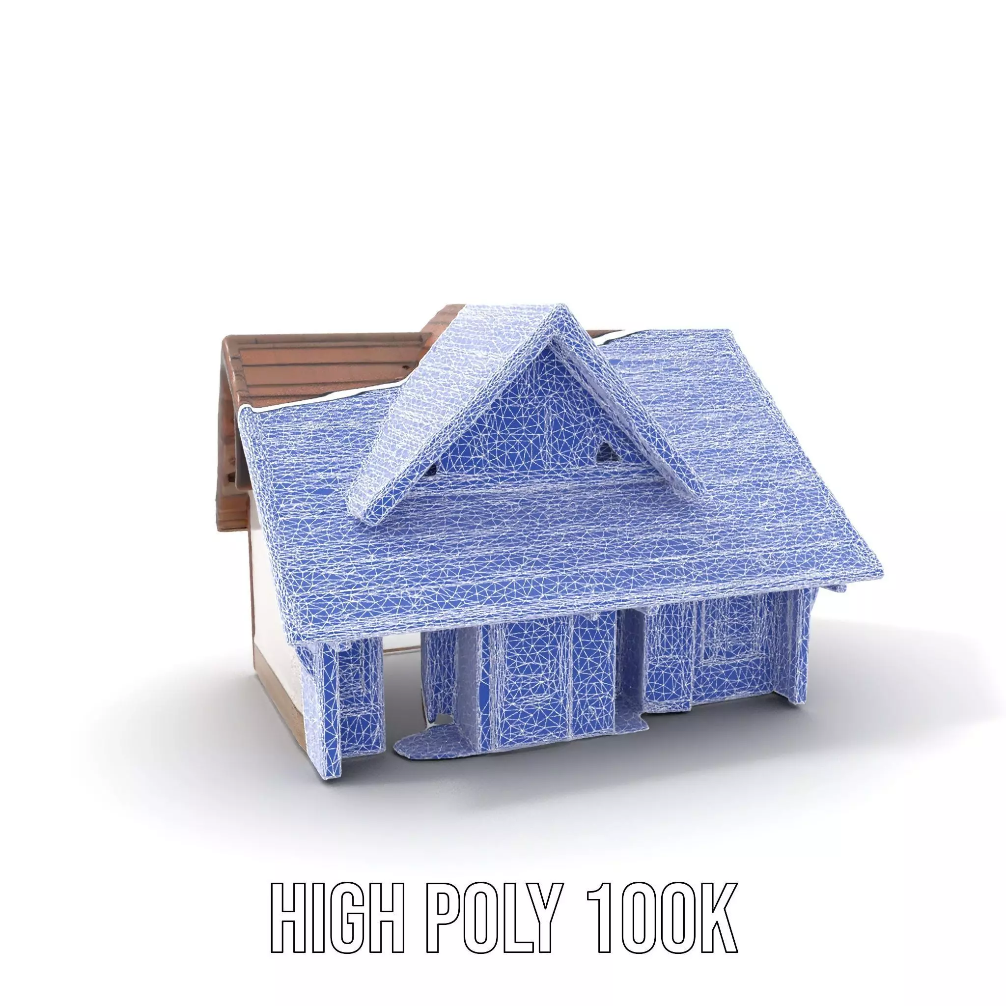 Rustic Wooden House model pack Low-poly 3D model_24