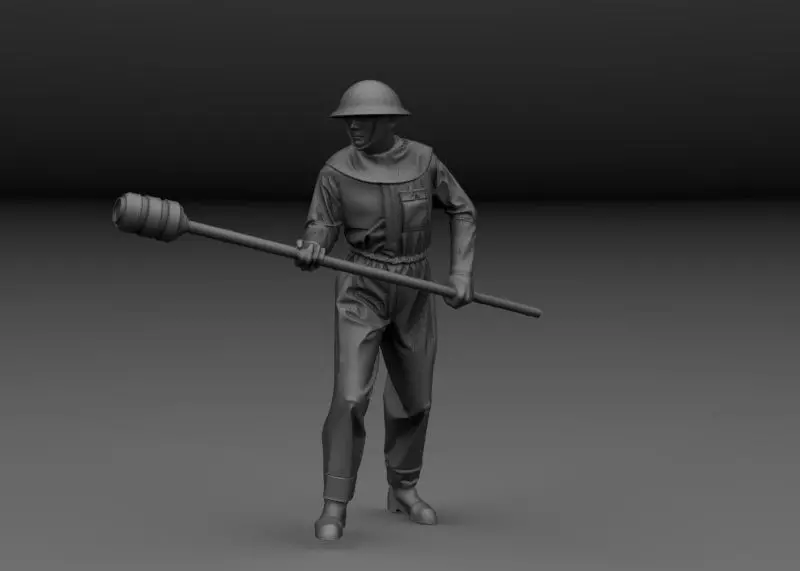 WW2 BRITISH SAILOR ROYAL NAVY DECK V5 3D print model_0