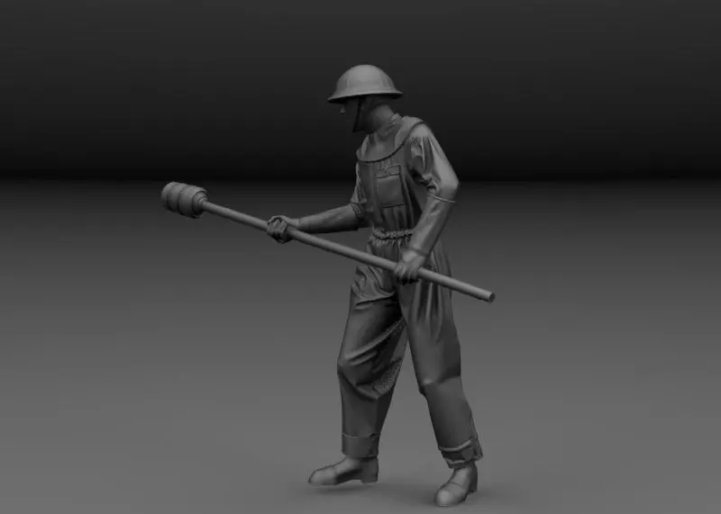 WW2 BRITISH SAILOR ROYAL NAVY DECK V5 3D print model_1