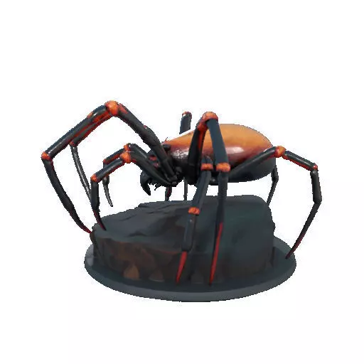 2405Mutant Spider on Stone Pedestal Color 3D Model 3D print model_30