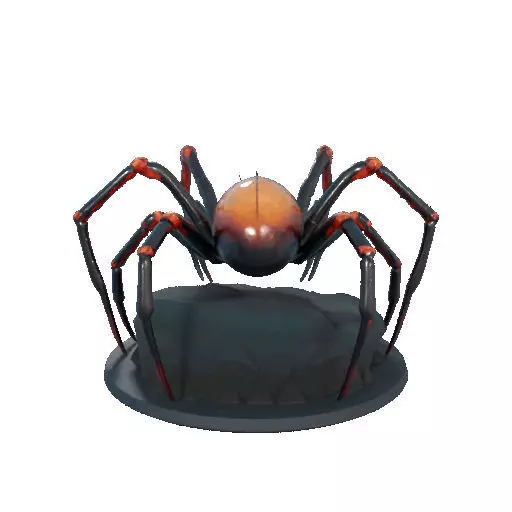 2405Mutant Spider on Stone Pedestal Color 3D Model 3D print model_22