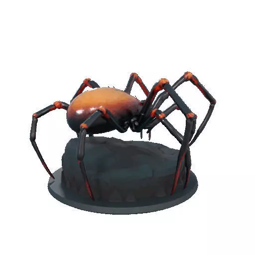 2405Mutant Spider on Stone Pedestal Color 3D Model 3D print model_18