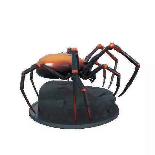 2405Mutant Spider on Stone Pedestal Color 3D Model 3D print model_15