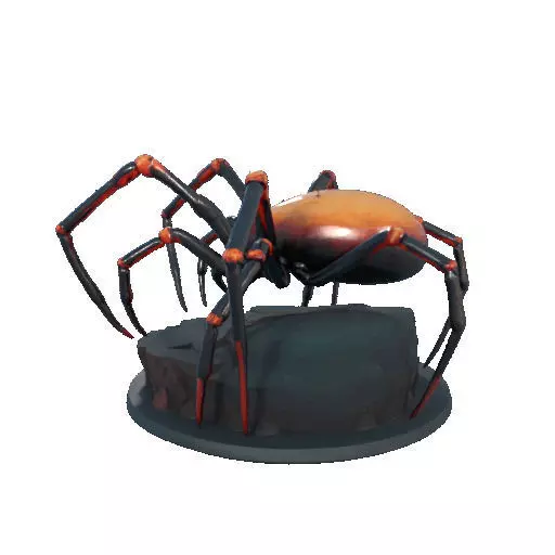 2405Mutant Spider on Stone Pedestal Color 3D Model 3D print model_28