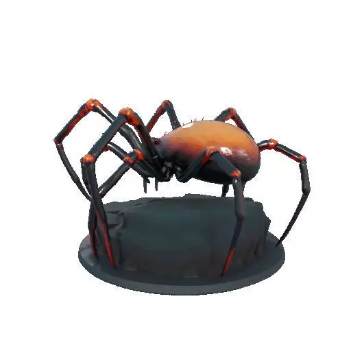 2405Mutant Spider on Stone Pedestal Color 3D Model 3D print model_26