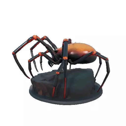 2405Mutant Spider on Stone Pedestal Color 3D Model 3D print model_29