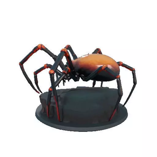 2405Mutant Spider on Stone Pedestal Color 3D Model 3D print model_27