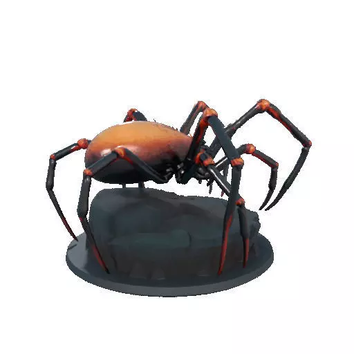 2405Mutant Spider on Stone Pedestal Color 3D Model 3D print model_17