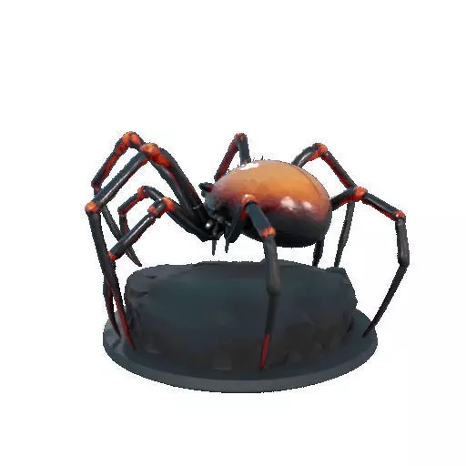 2405Mutant Spider on Stone Pedestal Color 3D Model 3D print model_25