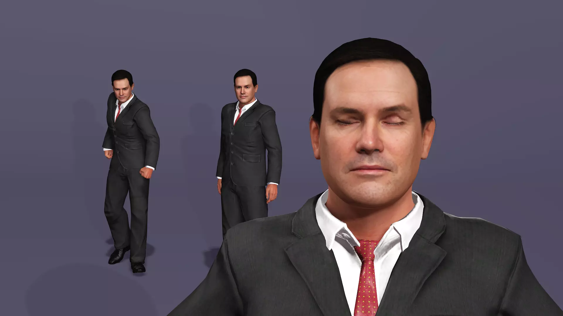 Realistic Character US Secretary of State Marco Rubio Low-poly 3D model_1