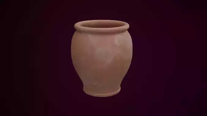 Terracotta Planter Low-poly 3D model
