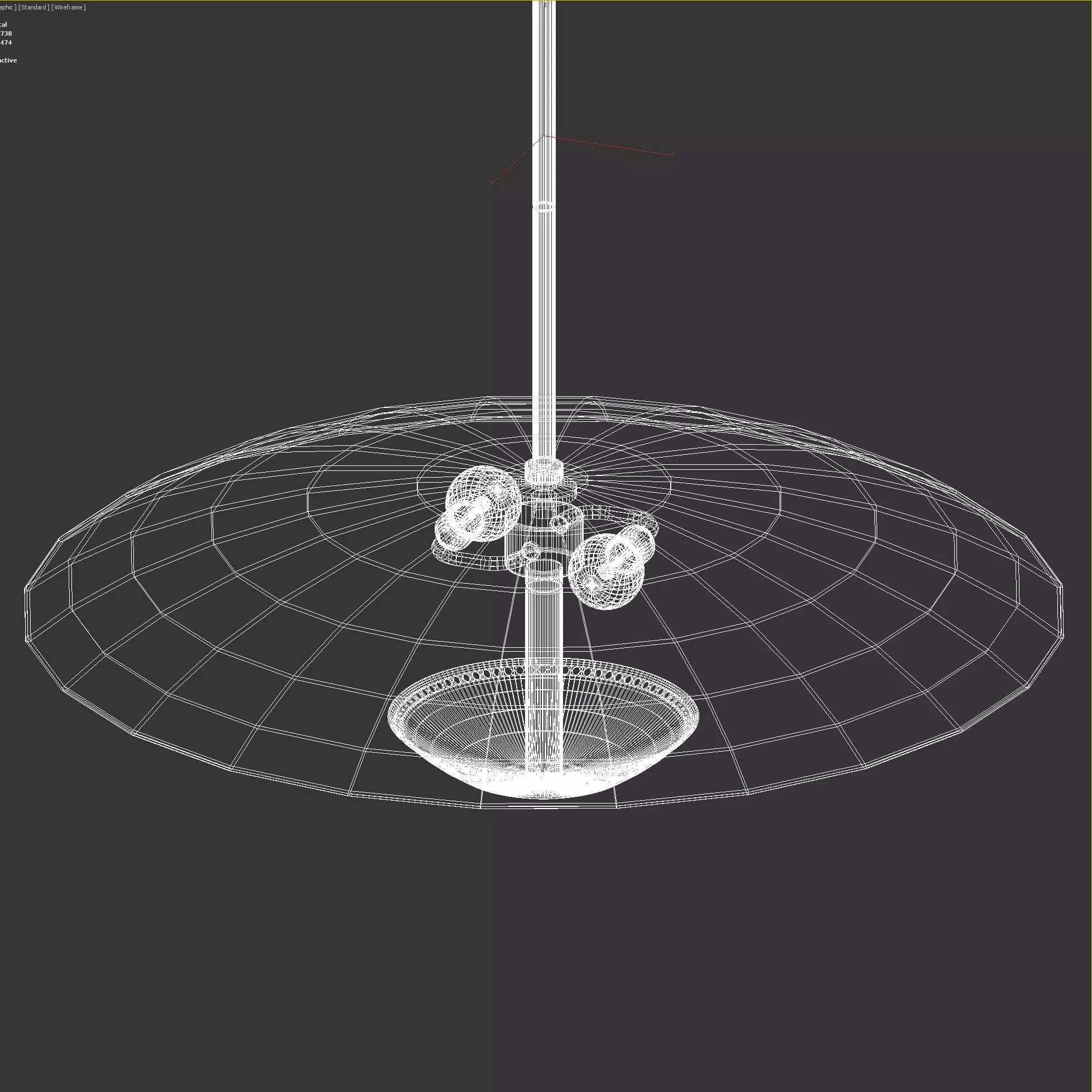 Four Hands Oren Pendant 3D model_6