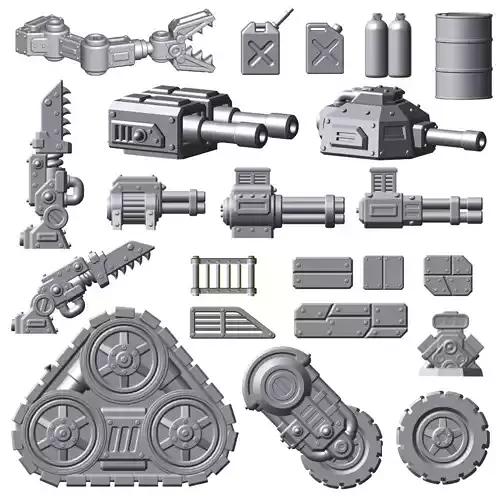 Diecast Scale Battle Car Kitbashing Tabletop Bits