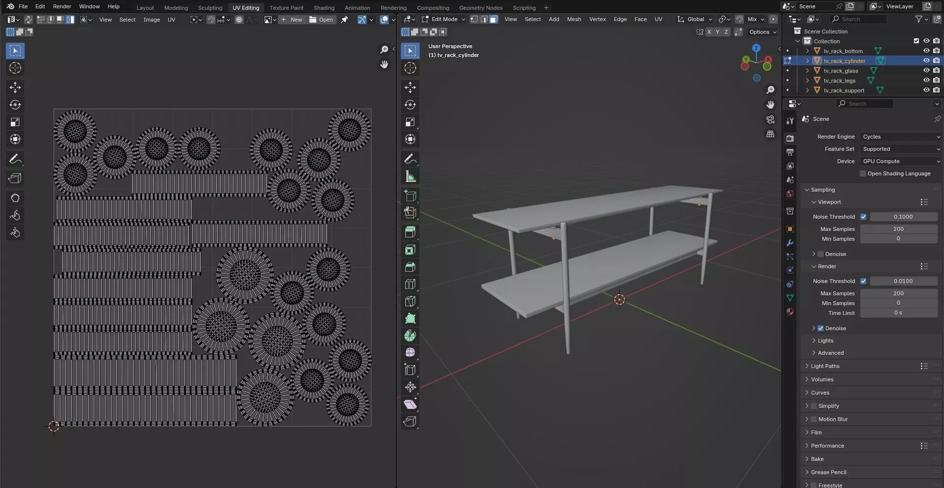 TV Rack CG30 3D model_11