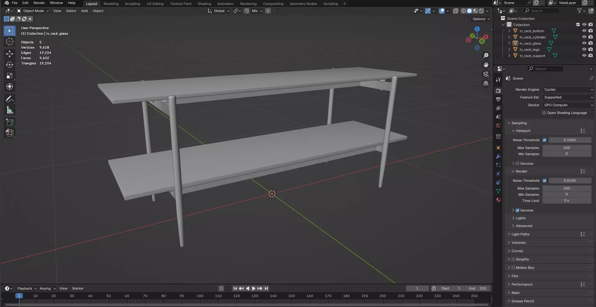 TV Rack CG30 3D model_7
